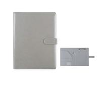 Leather A5 / A4 Clipboard Clip File Folder Document Bag Business Meeting Contract Clamp Pad Office School Supply Envelope Holder(A4 Red)