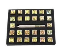 Leather Alphabet Letter Stamp 1set 26 Capital Letters Leather Stamping Tool, Metal Alphabet Stamp Print Kit, Ideal for Art Craftwork Carving