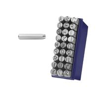 Leather Alphabet Letter Stamp 3-12.5 mm Digital Letter Alloy Steel Stamp Set Leather Metal Punch DIY Craft Embossing Carving Tools Kit(8mm Alphabet)