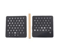 Leather Alphabet Letter Stamp 3pcs DIY Leather Crafting Set - Semi Transparent Digital, Letter, Symbol Stamp & Engraving Molds, Punching Printing Tool(Style C)