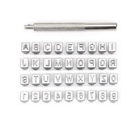 Leather Alphabet Letter Stamp Capital Letters and Numbers Stamp Set, 1/4” / 6mm Alphabet Tools Leather Craft Stamping Art Tool(6MM)