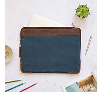 Leather And Canvas 14 inch Laptop Case Paper High Blue One Size