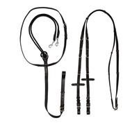 Leather and nylon horse bridle Acavallo Italian Dori