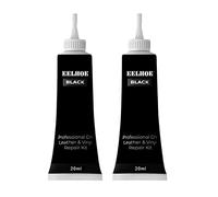 Leather and Vinyl Repair Kit - 2 Black/White Furniture Repair Kit, Leather Filler Repair Compound, Leather Scratch Repair for Refurbishing for Upholstery, Jacket, Couch, Shoes, Boat, Car Seats