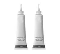 Leather and Vinyl Repair Kit - 2 Black/White Furniture Repair Kit, Leather Filler Repair Compound, Leather Scratch Repair for Refurbishing for Upholstery, Jacket, Couch, Shoes, Boat, Car Seats