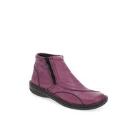 Pavers Ladies Elegant Leather Ankle Boots in Purple with Secure Zip Closure and Comfortable Insole - Durable Quality Shoes - Size UK 7 / EU 40