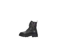 Leather ankle boots with logo strap - female - PINKO - Lace-up Boots - Black - 7 UK - Shoes 7 UK