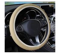 Leather Anti-Slip Car Steering Wheel Cover For A3 8P A4 B8 B6 A5 B7 A6 C6 8V A1 For TT B5 C7 C5 Q5 Q2 Styling Car Steering Wheel Cover(Beige)