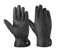 Leather Archery Glove Full 5-Finger with Thumb Protection - Reinforced Stitching for Thumb Release - 100% Leather - Black, Dark Brown, Light Brown (Black, L, Full pair(Right and Left))