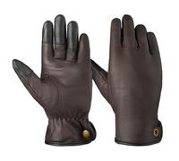 Leather Archery Glove Full 5-Finger with Thumb Protection - Reinforced Stitching for Thumb Release - 100% Leather - Black, Dark Brown, Light Brown (Dark Brown, XL, Full pair(Right and Left))