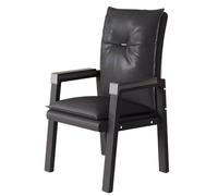 Leather Armchair, Modern Reception Chair with Metal Frame for Living Room, Lounge, and Bedroom