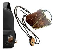 Leather Atrium Helmet, Leather Bag Charm, Sleeve Guard for Ear Storage Loading | Protective Keychain Pendant for Handbag, Backpack &