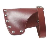 Leather Axe Head Cover with Snap Buttons for Camping Outdoor | Brown Leather, Belt Attachment, Portable Storage, Helps Prevent Injury, Suitable for Bushcraft and Log Splitting