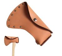 Leather Axe Holster - 15x13cm/20x14cm Cowhide Tool Holder, Rivet Reinforced Leather Case, Closure Secure Fit | Hammer Hatchet Carrier For Hiking Camping Outdoor Work Tasks