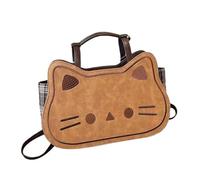 Leather Backpack Handbag Cute Kitten | Large Capacity Shoulder Handbag for Women Girls Ladies Mom Shopping Travel School College Work