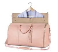 Leather Backpack Mens 1pc Foldable Women's Travel Convenient Carry-on Clothing Bag Large PU Leather Duffel Bag Women's Business Travel Bag(Pink)