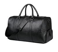 Leather Backpack Mens Travel Bag Men's Handbag Large Capaci Business Trip Travel Bag Soft Leather Short-Distance Luggage Bag