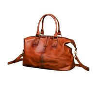 Leather Backpack Mens Vintage Genuine Leather Travel Bag for Men Soft Cowhide Unisex Travel Duffel Large Shoulder Bag Male Luggage Duffle Bags(Brown)