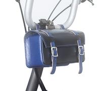 Leather Bag Compatible with Brompton folding bikes BLACK BLUE box-bl-blue