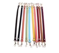 Leather Bag Handles 12.2in Long 0.4in Wide, Cattlehide with Metal Buckles, Multiple Colors - Durable Replacement Straps, Easy Installation, DIY Purse Repair