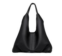 Leather Bag Women Slouchy Hobo Bags Large Capacity Shoulder Bag Fashion All Match Soft Hobo Handbag Purse School Work Travel Tote Handbag Shopping Pouch With Purses (Black)