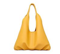 Leather Bag Women Slouchy Hobo Bags Large Capacity Shoulder Bag Fashion All Match Soft Hobo Handbag Purse School Work Travel Tote Handbag Shopping Pouch With Purses (Yellow)