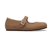 Leather Ballet flats woman Birkenstock Santa Clarita Nubuck Marron 37 Étroit