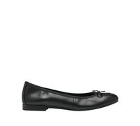 Leather Ballet Pumps Black