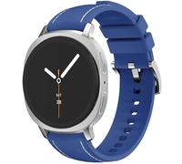 Leather Band Compatible with Samsung Galaxy Watch 8 40mm 44mm Bands, No Gap Soft Strap Galaxy Watch 8 Classic 46mm (2025) for Men Women (Official Blue)