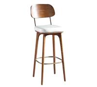 Leather Bar Stools with Backrest and Footrest Adjuble Height for Kitchen Island Upholstered Synthetic Leather table Bar Chairs Modern Design for Dining Room