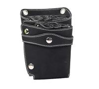 Leather Barber Hair Scissor Tools Bags Hairdressing Holster Pouch Holder Case Bag with Waist Shoulder Belt For use in Hair Salons(Black)