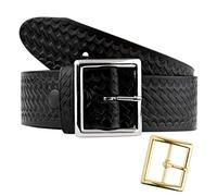 Leather Basket Weave 1.75 Garrison Belt, Tactical First Response Police & Security, Black