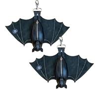 Leather Bat Coin Purse, Handmade Folding Wing Pouch, Leather Suede Bat Keychain Wallet, Handcrafted Leathers Bats, Foldable Design, for Daily Carry Travel Bags Accessories (2 PCS)