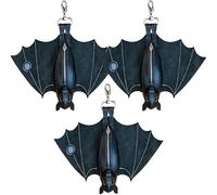 Leather Bat Coin Purse, Handmade Folding Wing Pouch, Leather Suede Bat Keychain Wallet, Handcrafted Leathers Bats, Foldable Design, for Daily Carry Travel Bags Accessories (3 PCS)