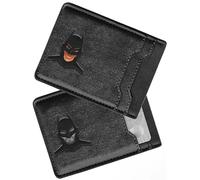 Leather Bat ID Wallet for Men and Women - Superhero Face Eyes Cutout Card Holder for Dad, Husband, Boyfriend - Perfect Holiday Gifts Father’s Day, Birthday and Christmas (3)