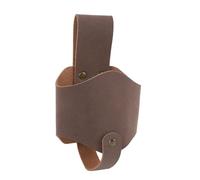 Leather Beer Belt Holder, Versatile Waist Pouch (Dark Brown)