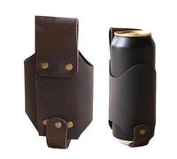 Leather Beer Belt Holster,Portable Belt Bottle Holder,Beer Holster Belts Accessories, Grilling Camping Beer Gifts for Men Father’s Day Christmas Beer Drinkers/Lovers,Cowboy Accessories for Men