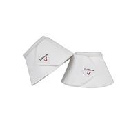 LeMieux Leather WrapRound Overreach Horse Boots - Over Reach or Bell Boots for Horses - Protective Gear and Training Equipment - Equine Boots, Wraps & Accessories (White/Medium)