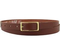 Leather Belt 100% Genuine Leather Women's Belt Gold Buckle 2 cm Wide Hip Belt Jeans Belt Women's Belt Casual Jeans Slim Business Vascavi Made in Germany, light brown, XX-Large