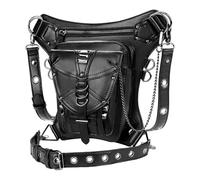 Leather Belt Bag - Medieval Belt Bag - Leg Leg Bag for Leg for Cushions Medieval Belt Piacello Leather Medieval Belt Caspa Large, Black, riferimento alla descrizione, Please refer to description