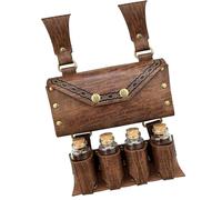 Leather Belt Bag Medieval Pouches Nordic Embossed Bag PU Leather Medieval Waist Pack Vintage Handwork Belt Waist Bag