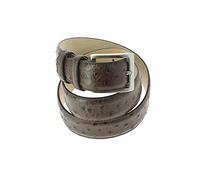 Leather belt brown ostrich print Ostrich - brown - Robert Charles