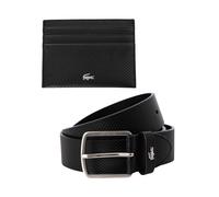 Leather Belt/Card Holder Gift Set Black M