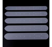 Leather Belt Hole Punch Template Set, 5 Pieces, Translucent Craft DIY Tools