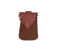 Leather Belt Pouch Medieval Vintage Renaissance Viking LARP Cosplay Costumes Drawstring Coin Purse Phone Holder Waist Bag, Leaf Brown02, Renaissance