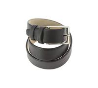 Leather belt Vitello dark brown color without stitching - brown - Robert Charles