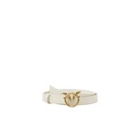 Leather Belt with Logo Buckle L