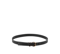 Love Birds Tumbled Leather Belt - female - PINKO - Belts - Black - L - Accessories L