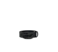 Leather Belt with Oval Logo Buckle - unisex - Diesel - Belts & Suspenders - Black - L - Kids L