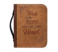 Leather Bible Cover for Women with Handle Carrying Case Bible Carrying Case